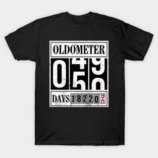 OLDOMETER 50 Years Old Made In 1970 50th Birthday T-Shirt